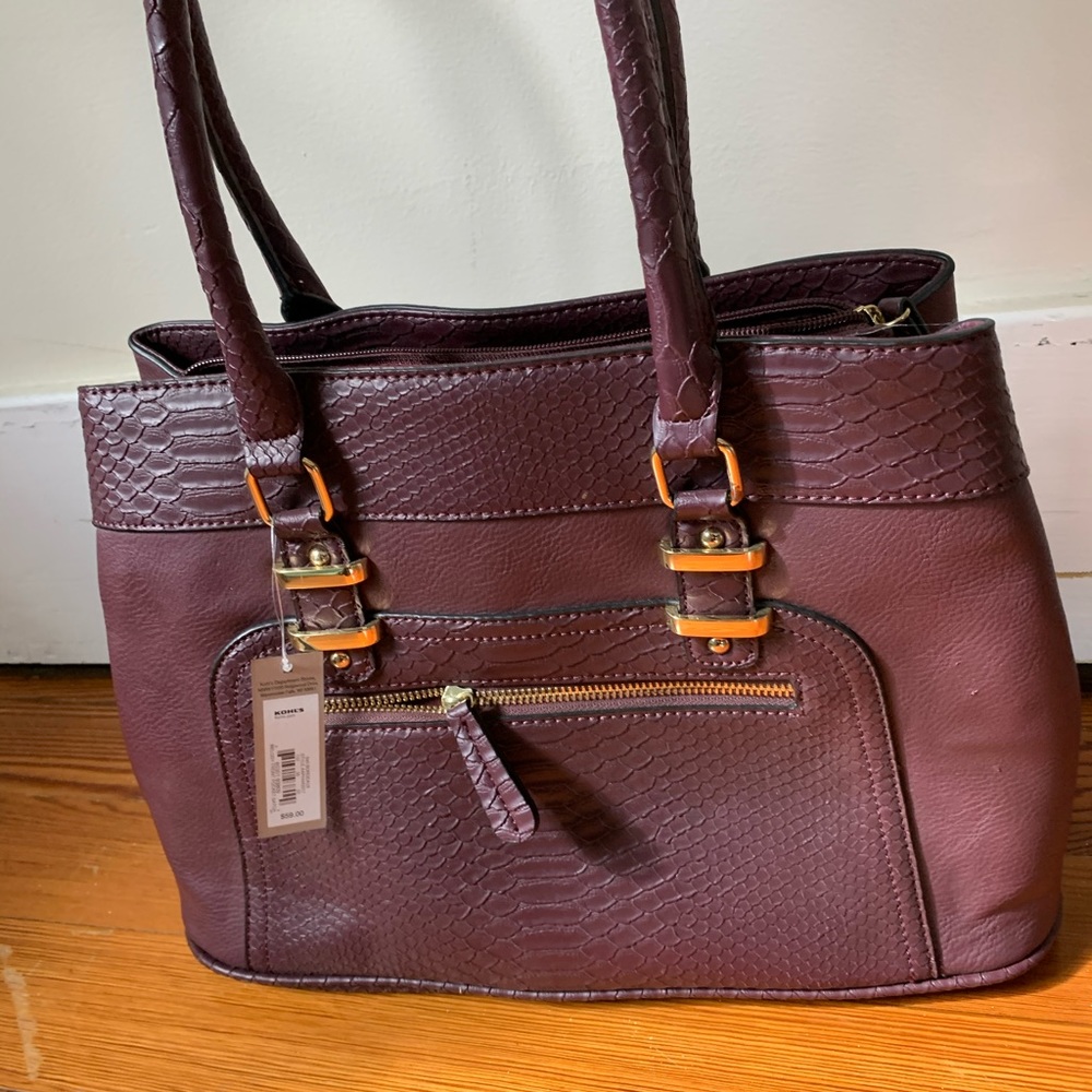 Apt 9 Purple Small Tote Purse